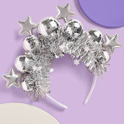 Disco Stars Headband - silver fringe headband