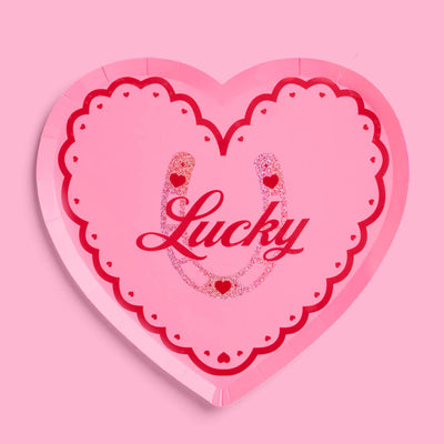 Lucky in Love Plates - 24 paper plates