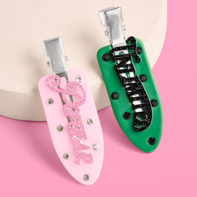 Emerald City Clips - 4 acrylic clips