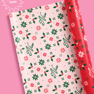 Naughty or Nice? Wrapping Paper - double sided paper roll