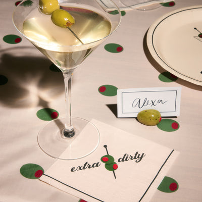 Party Neutral Martini Napkins - 25 paper napkins