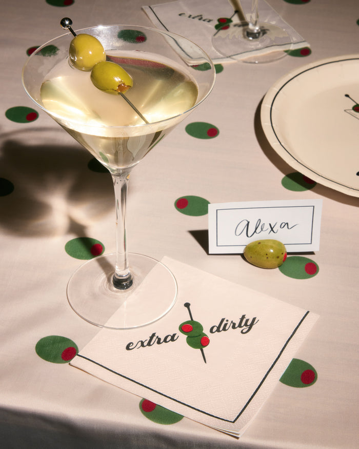 Party Neutral Martini Napkins - 25 paper napkins