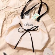 Classic Bride Tote - embroidered canvas tote w. bows