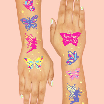 Fairy Flutter Tats - 34 foil temporary tattoos