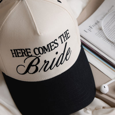 Here Comes the Bride Hat - embroidered trucker hat