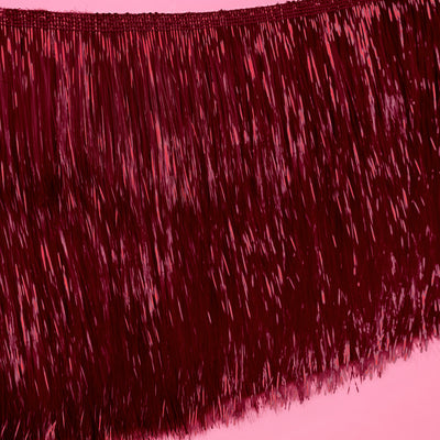Merlot Fringe - maroon fringe banner