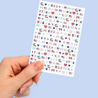 America 250 Nail Stickers - 250 nail stickers