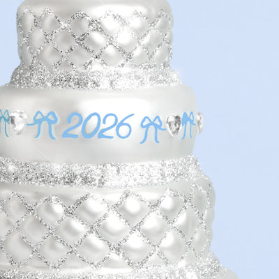 Just Married 2026 - glass ornament