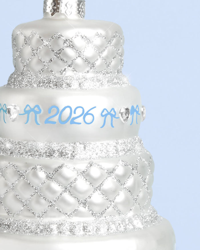 Just Married 2026 - glass ornament