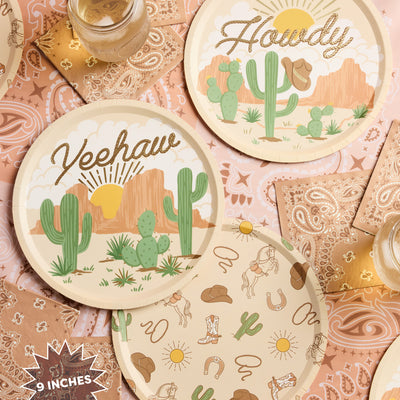 Wild Wild West Plates - 12 paper plates
