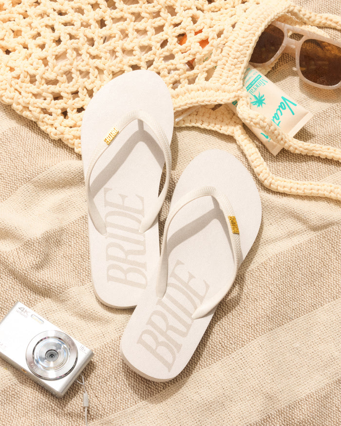 Bride Flip Flops - rubber flip flops