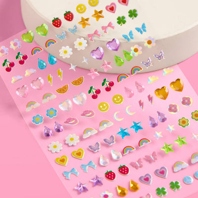 Rainbow Stick On Earrings - 65 sets, 130 pieces