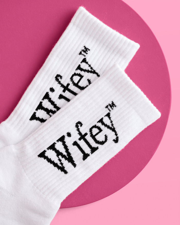Wifey Socks - white tube socks