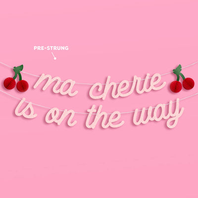 Ma Cherie Banner - 3D glitter banner