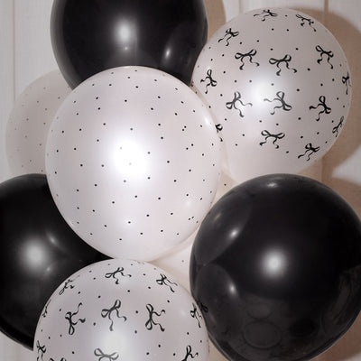 Little Black Bow Pack - 24 latex balloons