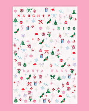 Santa Baby Nail Stickers - 744 adhesive nail stickers