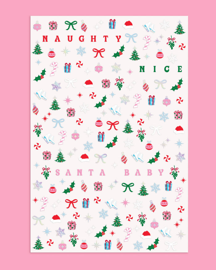Santa Baby Nail Stickers - 744 adhesive nail stickers