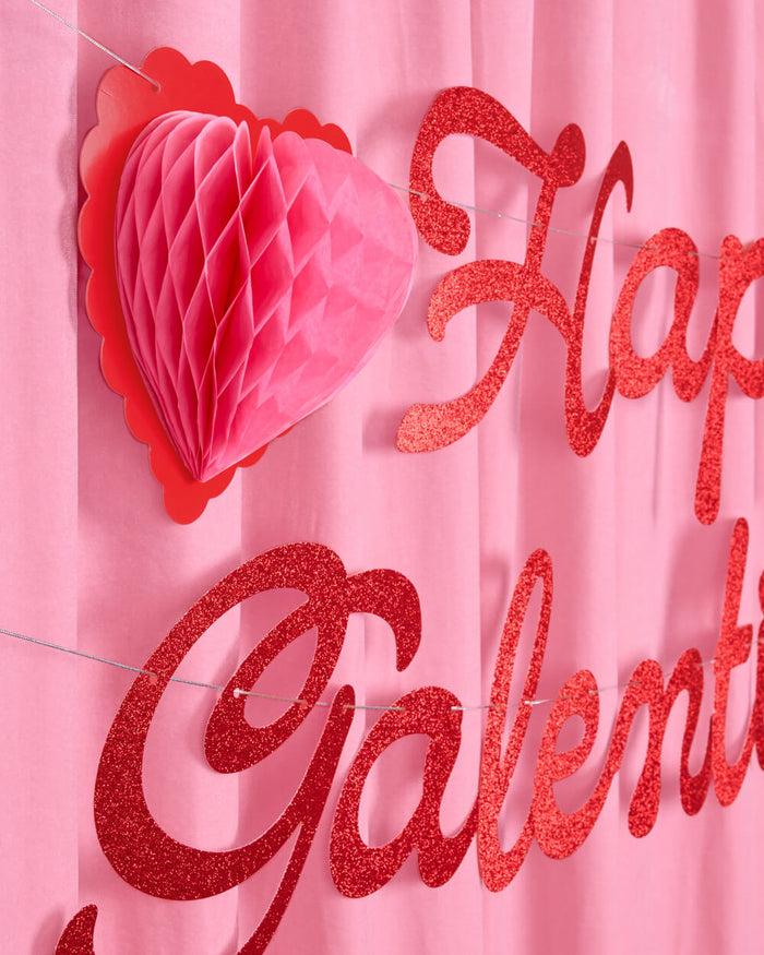 Galentine's Day Banner - 3D glitter banner