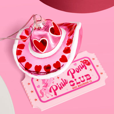 Pink Pony Club Ornament - glass ornament