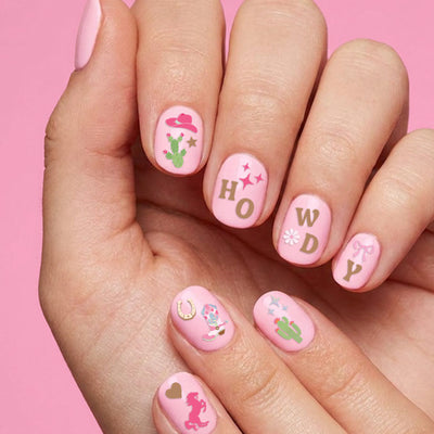 Cowgirl Nail Stickers - 4-Sheet Paper Sticker Set