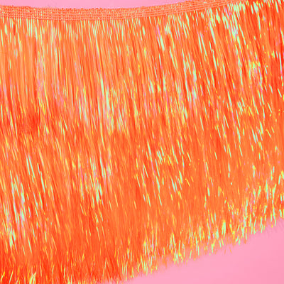Orange Fringe Banner - iridescent banner