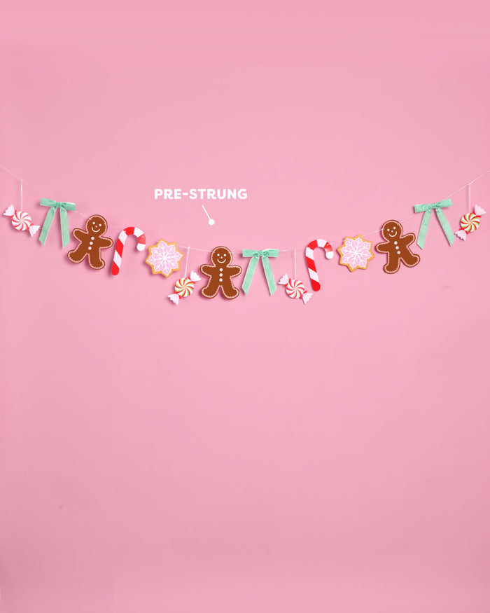 Bake it Merry - pink Christmas banner