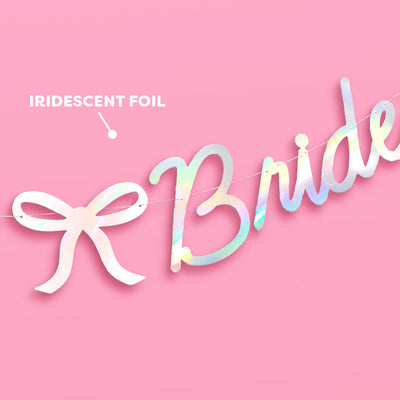 Tying The Knot Banner - iridescent foil banner