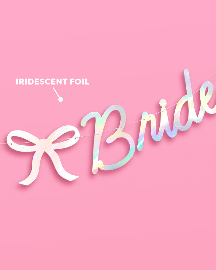 Tying The Knot Banner - iridescent foil banner