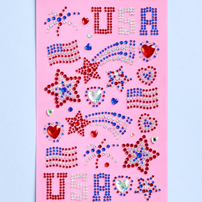 USA Face Gems - 33 adhesive gems