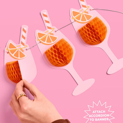 Spritz Accordion Banner - orange party banner