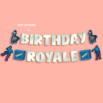 Birthday Royale Banner - silver foil banner