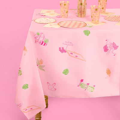Palm Royale Tablecloth - washable tablecloth