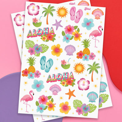 Tropical Tattoos - 74 temporary tattoos