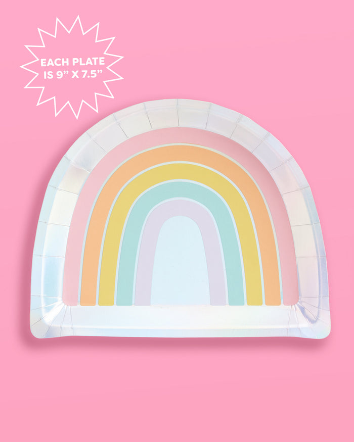 Rainbow Plates - 25 paper plates