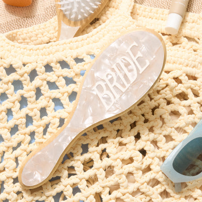 Bride Hair Brush - acrylic paddle brush