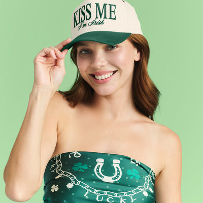 Kiss Me I'm Irish Hat - embroidered trucker hat