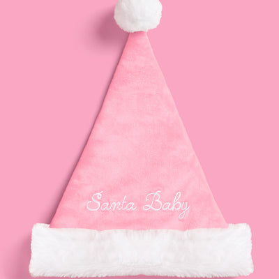 Santa Baby Hat - embroidered cotton hat