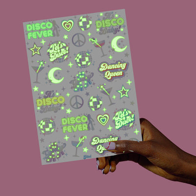 Disco Glo Tats - 48 foil temporary tattoos