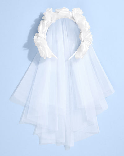 The Rosette Veil - premium headband w. tulle veil