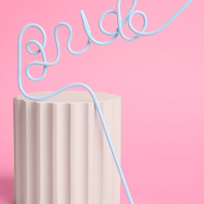 Something Blue Straw - XL blue Bride straw