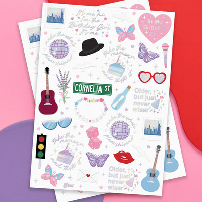 Birthday Era Tats - 50 temporary tattoos