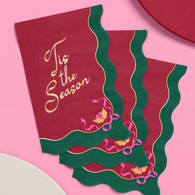 Tis the Season Napkins - 50 rectangle napkins