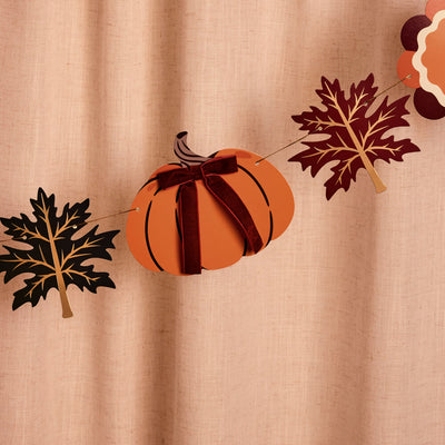 Give Thanks Harvest Banner - fall pumpkin garland