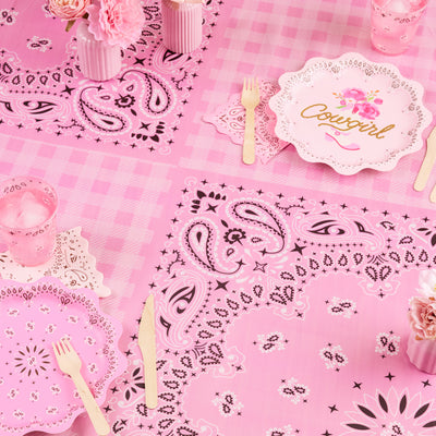 Cowgirl Tablecloth - washable tablecloth