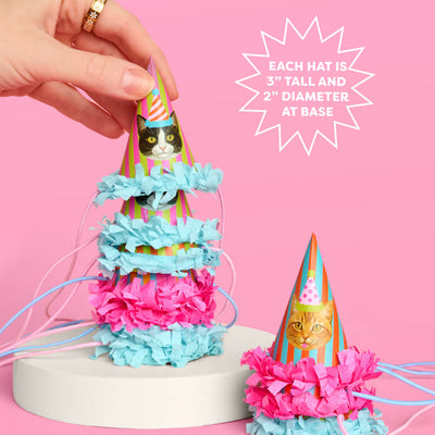 Cat Mini Party Hats - 10 paper hats