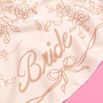 Beige Bride Headscarf - white silk bride head scarf