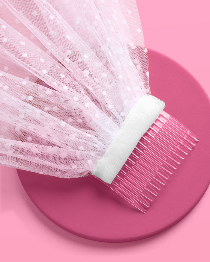 Dotted Bride Veil - embroidered bridal veil