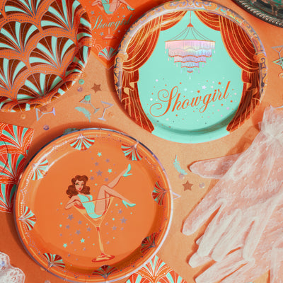 Life Of A Showgirl Plates - 24 paper plates