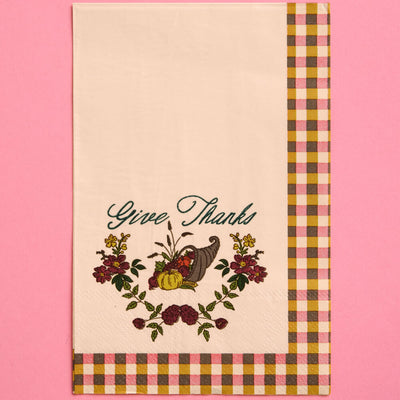 Give Thanks Napkins - fall themed napkins