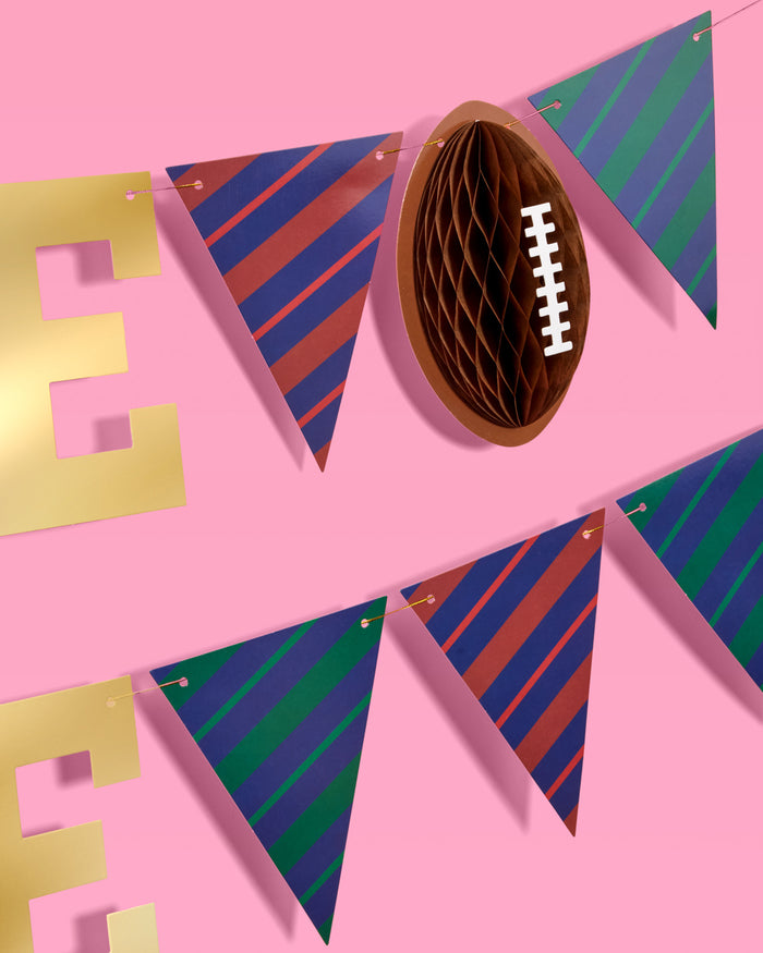 Game Time Banner - gold foil banner